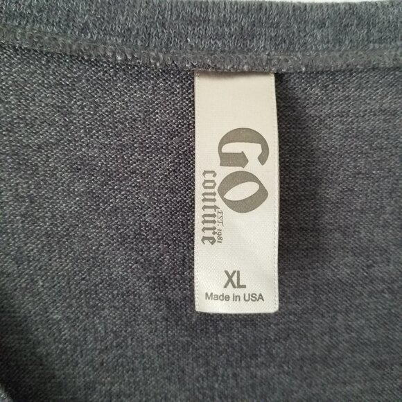 GO COUTURE skull V-neck tee with pocket XL - Picture 3 of 7